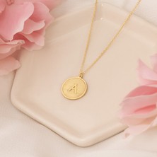 Dkmn Silver Harfli Kazımayuvarlak Kolye