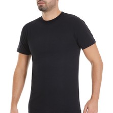 Yıldız Çamaşır %100 Pamuklu Bisiklet Yaka Erkek Fanila Siyah 2 Adet