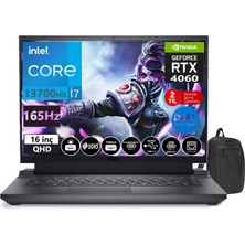 Dell G16 7630 Intel Core I7 13700HX 32GB DDR5RAM 1tb SSD 8gb RTX4060 16 Inç 165HZ Qhd+ WINDOWS11HOME Taşınabilir Bilgisayar G7630240101014+WEBLEGELSINÇANTA