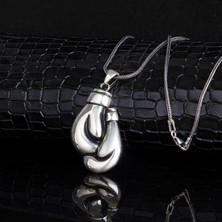Takı925 925 Ayar Gümüş Büyük Boy Box Eldiveni Model Kolye