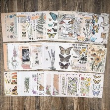 200 Parça Retro Temalı Scrapbook, Scrapbooking Journal Vintage Set