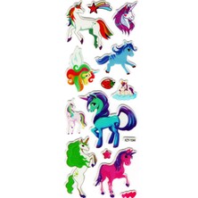 Limmy Sticker Kabartmalı Stiker Defter Planlayıcı KZY1044 16 x 7 cm Unicorn