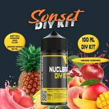 Nuclear Kimya Sonset Dıy Kit Mango Ananas Şeftali Gıda Aroması ( 6 ml Aroma Içerir ) 100 ml