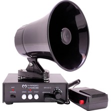 Bedosfer Magıcvoıce MV-800 Kayıt Siren Mini Pazarcı Anfi Seti Mıknatıslı  (Anfi+Hoparlör+Mikrofon) (81)