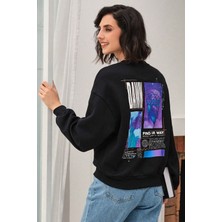 Only Trendwear Dawn Baskılı Bisiklet Yaka Sweatshirt