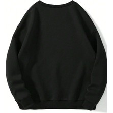 Only Trendwear Fine Baskılı Bisiklet Yaka Sweatshirt