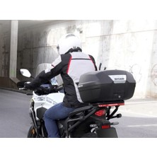 Motoanl Motosiklet Arka Çanta Sh-44 Litre Karbon Desen Scooter Motor Tur Çantası Siyah 44 Lt