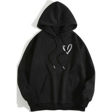 Only Trendwear Unisex Heart Baskılı Oversize Sweatshirt