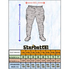 Starbattal Büyük Beden Basic Eşofman Altı Full Lycra 11516 Grı Melanj