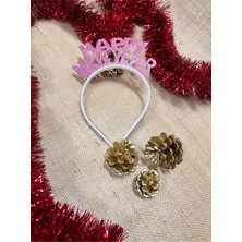 Kidspartim Happy New Year Simli Eva Taç Pembe