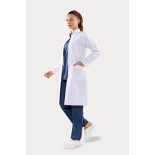 Uzun Kol Beyaz Uzun Boy Hakim Yaka Doktor Hemşire Öğretmen Önlüğü Alpaka Kumaş