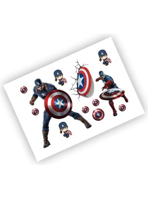Kt Grup Captain America Sticker Kaptan Amerika