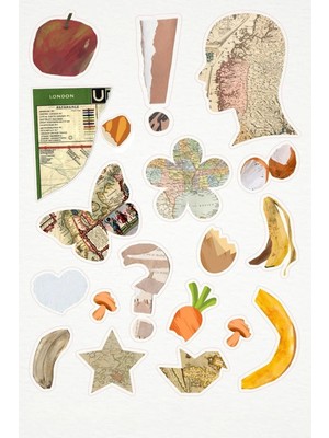 Kt Grup Scrapbook Bullet Journal Için Tema Sticker Etiket 2 Sayfa 38 Adet Etiket