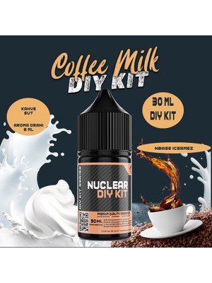Nuclear Kimya Coffee Milk 30 60 100 ml Dıy Kit Kahve Süt Gıda Aroması 6 ml (Aroma Içerir )