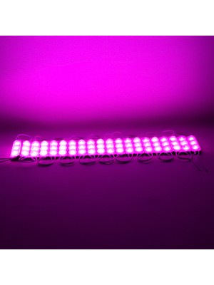 Aybastılı Modül LED 12V 1.5W Pembe Yanıp Sönen Parlak Tek Renk 2835 69 x 16 mm IP65 160-180LM 160 Derece (81)