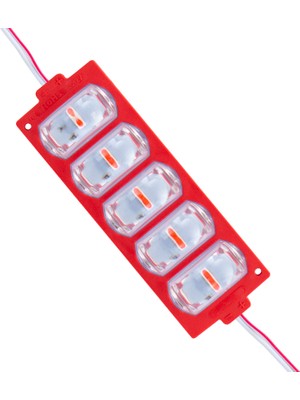 Aybastılı Modül LED 12V 4W Kırmızı 3030 10 x 53.8 mm IP65 260-280LM 180 Derece (81)