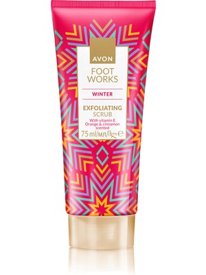 Avon Foot Work Winter Portakal Ve Tarçın Kokulu E Vitaminli Ayak Scrubu 75 Ml.
