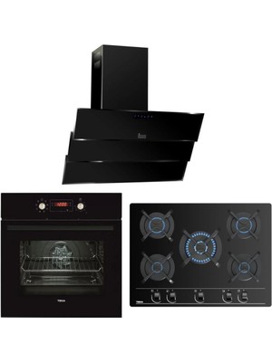 Teka Chef 10 Siyah Ankastre Set ( Hak 629 Buhar Destekli - Gbc 75030 Kbc Bk  - Tvt 90)
