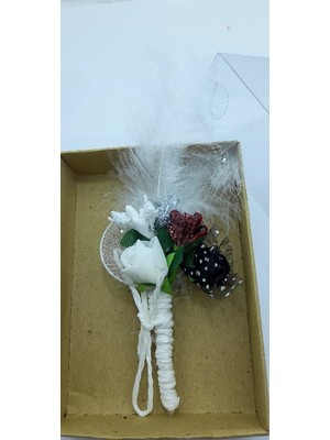 Yağmur Sanat Damat Yaka Çiçeği Rozet