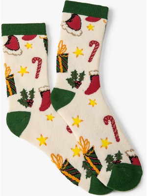 Koton Yılbaşı Desenli Havlu Çorap