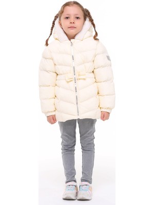 Benitto Kids 51285 Kız Çocuk Şişme Mont Bej Renk Uzun Kol Özellikli Su İticili