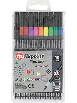 Fixpoint Fineliner Kalem Siyah Gövde 10'lu Fi x point P 5501