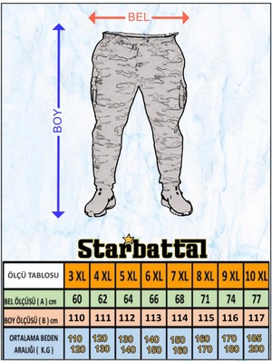 Starbattal Büyük Beden Classic Eşofman Altı Fermuarlı Cep 22500 Taba