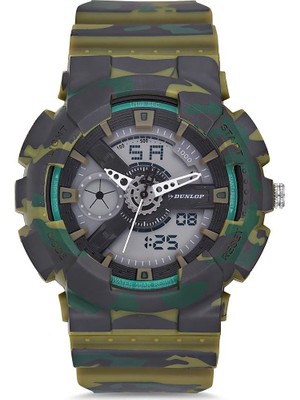 Dunlop DUN-368-G03 Analog ve Dijital Erkek Kol Saati
