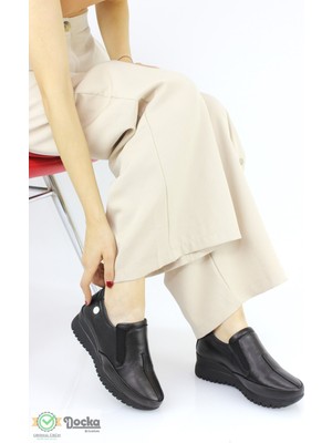 Mammamia Mammimia Kadın Dolgu Topuk Bağcıksız Klasik Tarz Deri Günlük Ayakkabı M24/KA6350Y