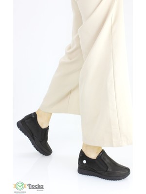 Mammamia Mammimia Kadın Dolgu Topuk Bağcıksız Klasik Tarz Deri Günlük Ayakkabı M24/KA6350Y