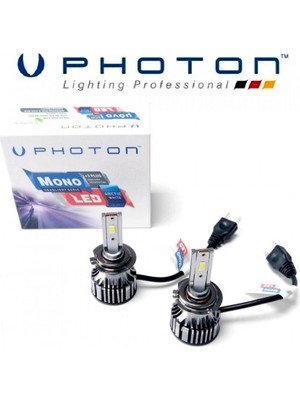 Photon Mono H7 LED Xenon 9000LM 12V LED Headlight Şimşek Etkili Beyaz LED Far Ampul Özellikleriyle