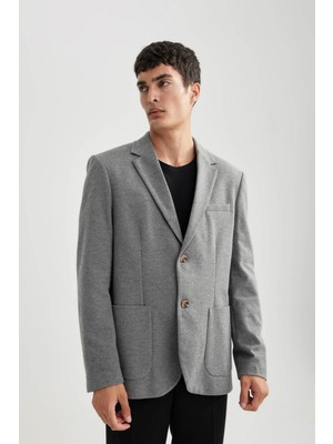 DeFacto Regular Fit Ceket Yaka Astarlı Düğmeli Cepli Blazer Ceket B0069AX23AU