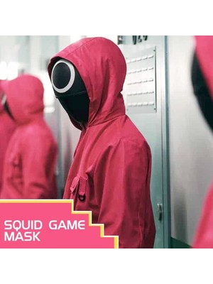 Orjinal Squid Game Maskesi Kalamar Oyun Maskesi Yuvarlak Ithal Ürün