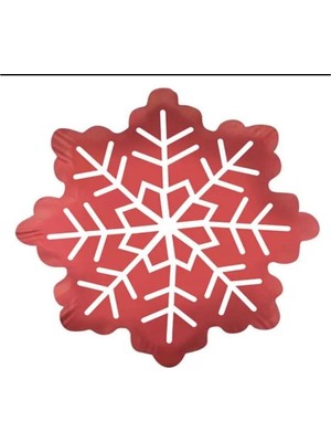 Best Parti Yılbaşı Kırmızı Kar Tanesi Folyo Balon 53X45 cm