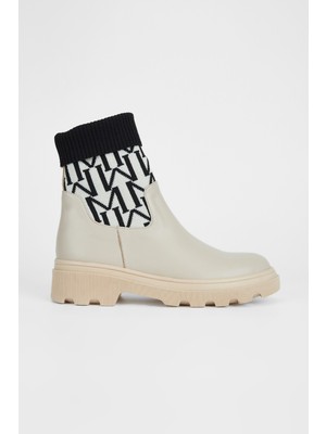 Valmenti Kadın Bej Deri Casual Bot 926 T-01 Bn Bot SK23/24