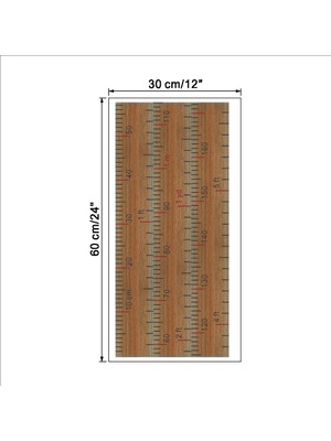 Sagrado Ahşap Çocuk Yükseklik Ölçümü Bebek Büyüme Tablosu Bebek Yüksekliği Cetvel Duvar Çıkartmaları Çocuk Odası Kreş Dekor (Yurt Dışından)