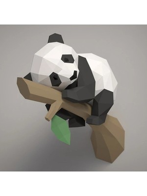 Sagrado 3D Hayvan Kağıt Modeli, Ev Dekorasyonu Için Ağaç Geometrik Origami Üzerinde Panda, Duvar Dekorasyonu, Eğitici Çocuk Oyuncakları, A (Yurt Dışından)