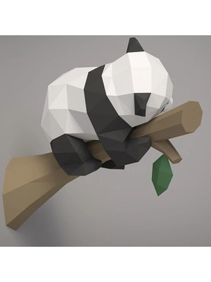 Sagrado 3D Hayvan Kağıt Modeli, Ev Dekorasyonu Için Ağaç Geometrik Origami Üzerinde Panda, Duvar Dekorasyonu, Eğitici Çocuk Oyuncakları, A (Yurt Dışından)