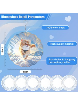 Sagrado Paket 8 Inç Süblimasyon Rüzgar Spinner Boşlukları 3D Rüzgar Spinners Kapalı Açık Bahçe Dekorasyon Için Asılı Rüzgar Spinners (Yurt Dışından)