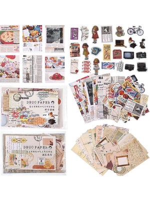 Sagrado 400 Adet Scrapbooking Malzemeleri Günlük Kaydı Vintage Yapışkanlı Karalama Defteri Washi Çıkartmalar Albüm Sanat Zanaat (Yurt Dışından)