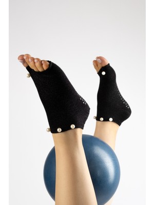 Muse Of Socks M'pearls Beyaz pilates ve yoga çorabı