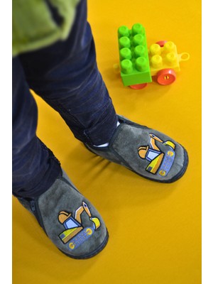 First Step Kepçe Nakışlı Yeşil Erkek Çocuk Fermuarlı PANDUF-F-735