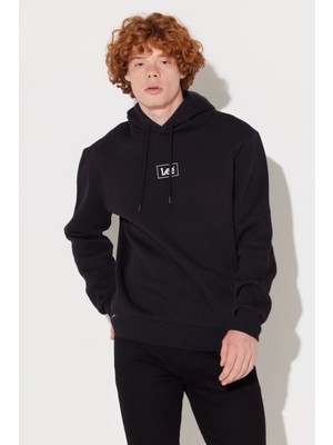 Lee Kapüşonlu Regular Fit Siyah Erkek Sweatshirt L212302001