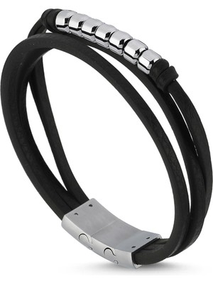Ares Steel ARS141 Erkek Deri Bileklik