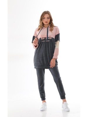 Westbound Kadın Somon Füme Fransız Kadife Peluş Eşofman Takımı