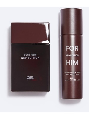 Zara For Him Red Edition Eau De Parfum 100 ml + All-Over Vücut Spreyi Eau De Cologne 100 ml