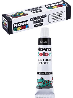 Südor Siyah Kontür Boyası 25 ml 1 Adet Cam Vitray Boyası Kontur Siyah Vitray Çalışması