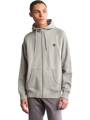 Timberland Gri Erkek Kapüşonlu Sweatshirt TB0A2F6Y0521_LOOPBACK Full Zip Hood