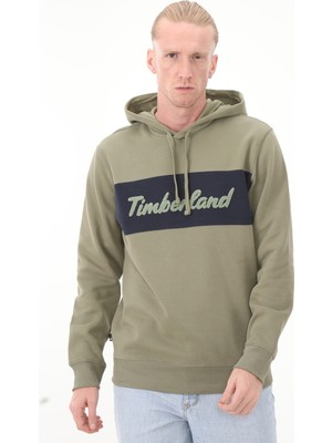 Timberland TB0A6FKM5901 Timberland Ls Cursive Hoodie Sweatshirt Regular Erkek Sweatshirt Haki