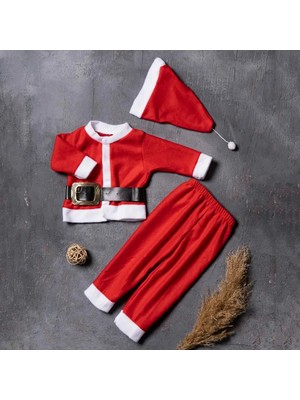 Bebelop Erkek Çocuk Noel Baba Kostümü Noel Kıyafeti Yılbaşı Kostüm